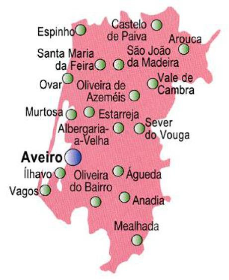 Aveiro | Mapa Distrito