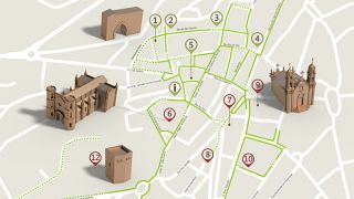Mapa da Guarda - Itinerário turístico acessível